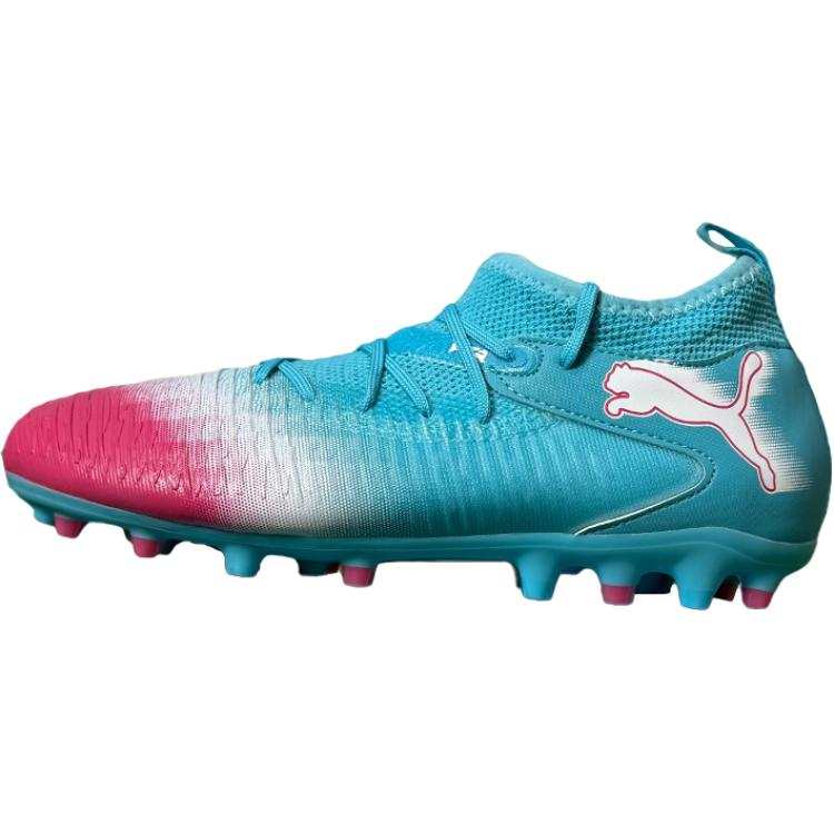 PUMA FUTURE 8 MATCH Slip Resistant, Abrasion Resistant, Breathable Mid top Kids' Soccer Shoes Blue Teenagers