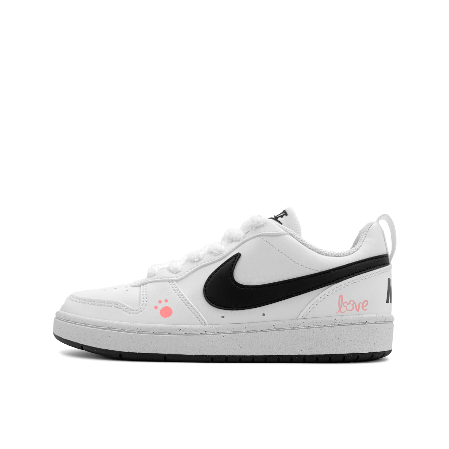 Nike Nike Court Borough Beloved Affection Kids' Skateboarding Shoes White Teenagers