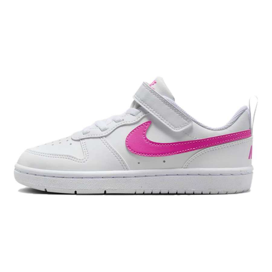 Nike Nike Court Borough Abrasion Resistant Breathable Low Top Kids' Skateboarding Shoes White Red Kids'