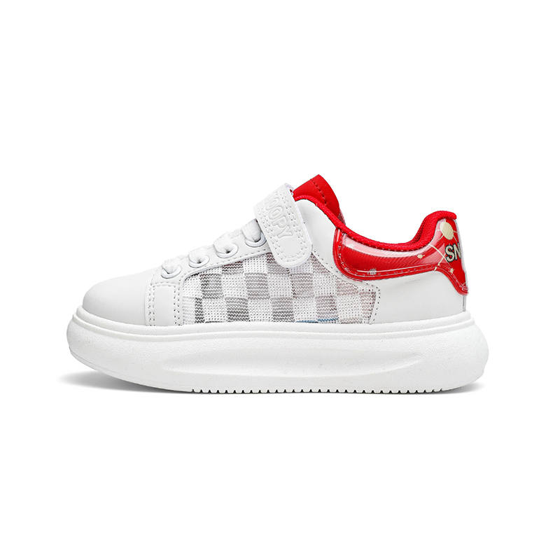 SNOOPY Cloud Preppy Slip Resistant And Breathable Low top Kids' Skateboarding Shoes White Red Kids'