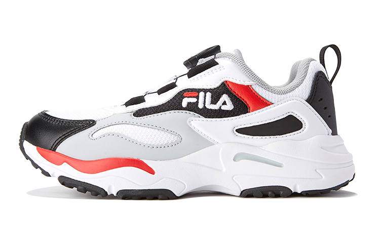FILA KIDS Tracer Slip Resistant Cushioning Abrasion Resistant Kids Lifestyle Shoes White Red Black Teenagers