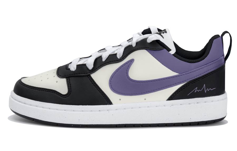 Nike Nike Court Borough Low top Kids' Skateboarding Shoes Beige Black Purple Teenagers