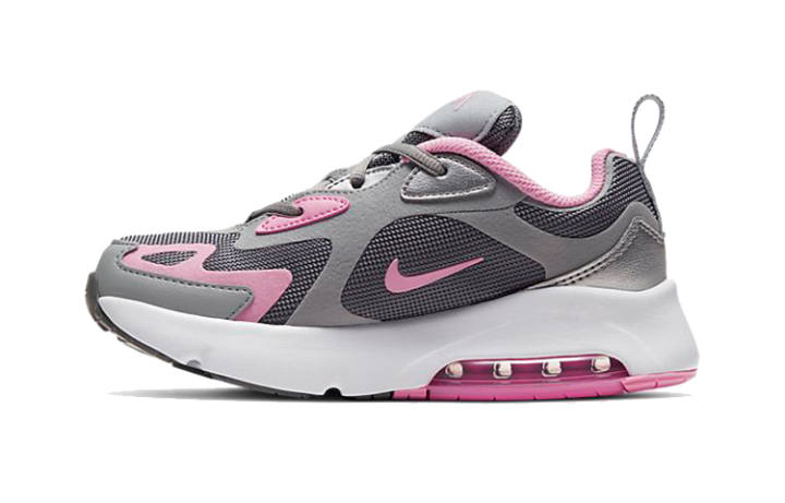 Nike Nike Air Max 200 Cushioning Abrasion Resistant Rebound Low top Kids Lifestyle Shoes Gray Pink