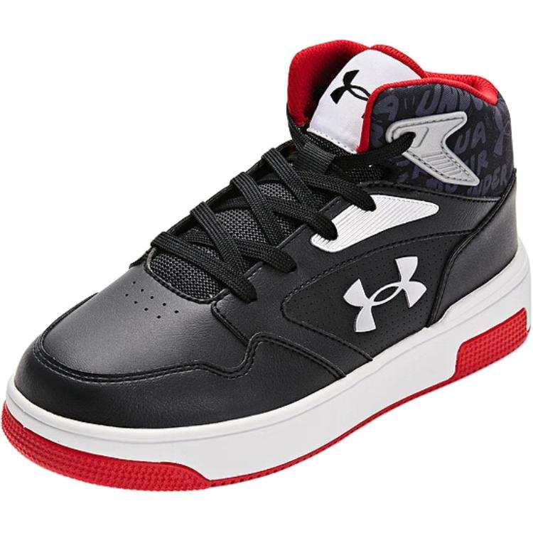 Under Armour Synthetic Leather, Textile Mid top Kids' Skateboarding Shoes Black Teenagers