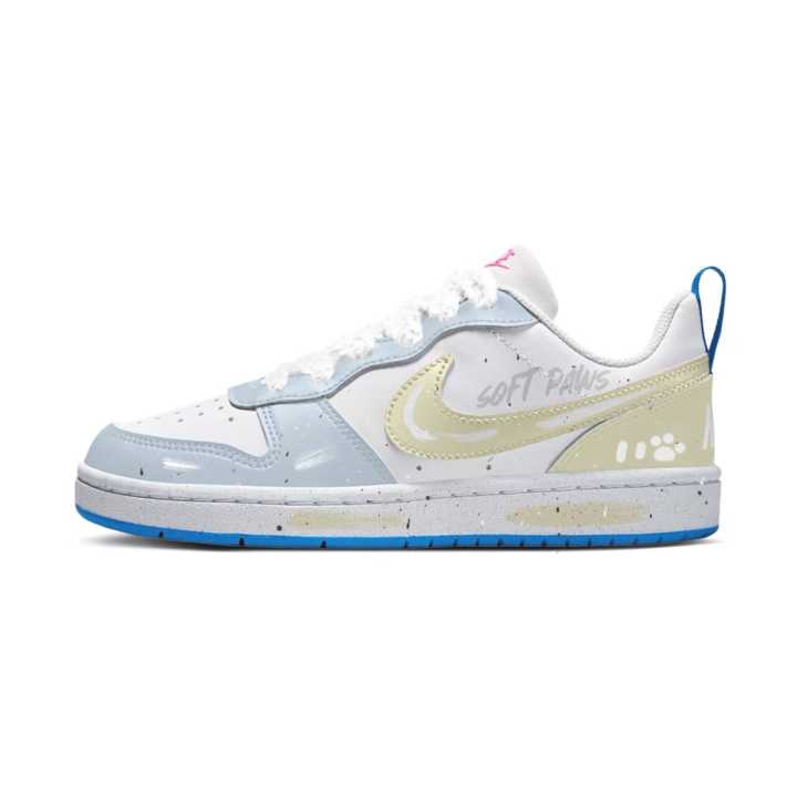 Nike Nike Court Borough Synthetic Leather Slip Resistant Abrasion Resistant Slip Resistant Abrasion Resistant Low top