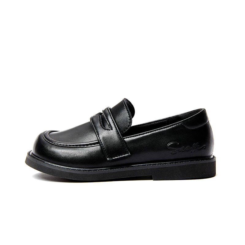 Snoffy Kids' Leather Shoes Black White Brown Kids'