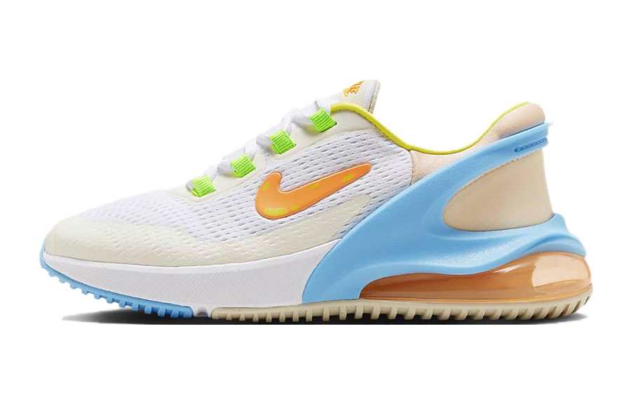 Nike Nike Air Max 270 Go Cushioning Abrasion Resistant Low top Casual Shoes White Blue Orange Unisex
