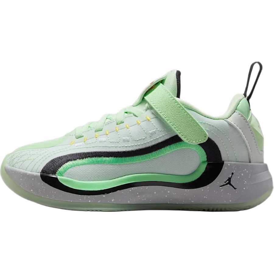 Jordan Jordan Luka 4 Slip Resistant Abrasion Resistant Low top Children's Basketball Shoes Green Children Aged 3 7 Years Old