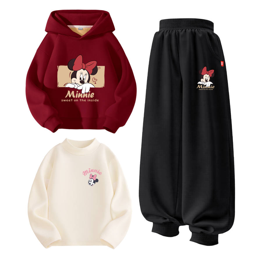 Disney Kids Casual Sportswear Hooded Thickened