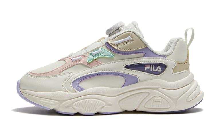 FILA KIDS Mars Comfortable Abrasion Resistant Breathable Low top Kids' Running Shoes White Kids'