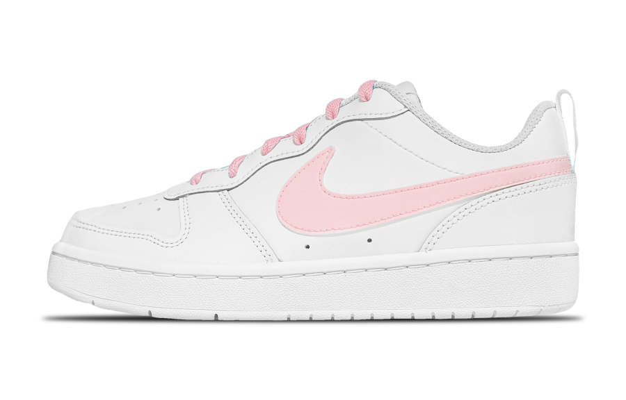 Nike Nike Court Borough 2 Low top Kids' Skateboarding Shoes White Pink Teenagers