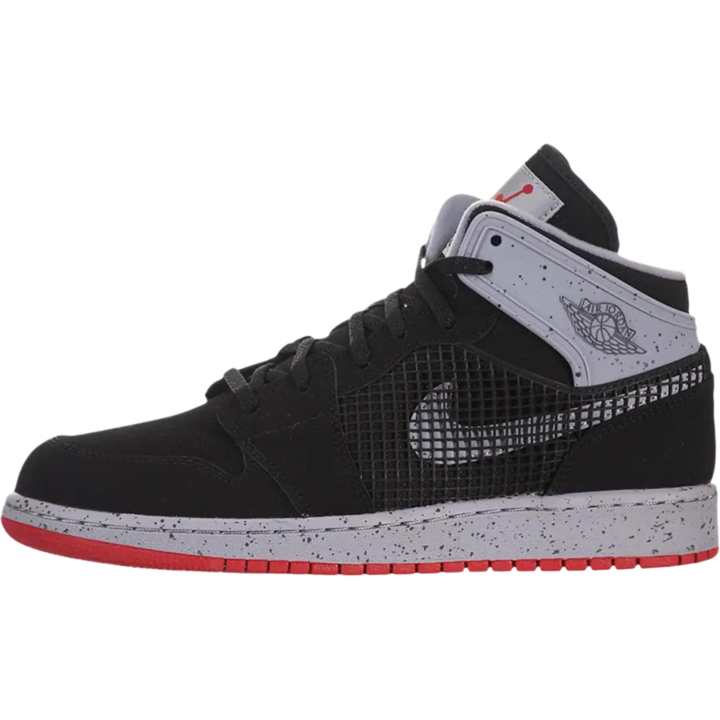 Jordan Jordan Air Jordan 1 Mid top Basketball Shoes Black Unisex