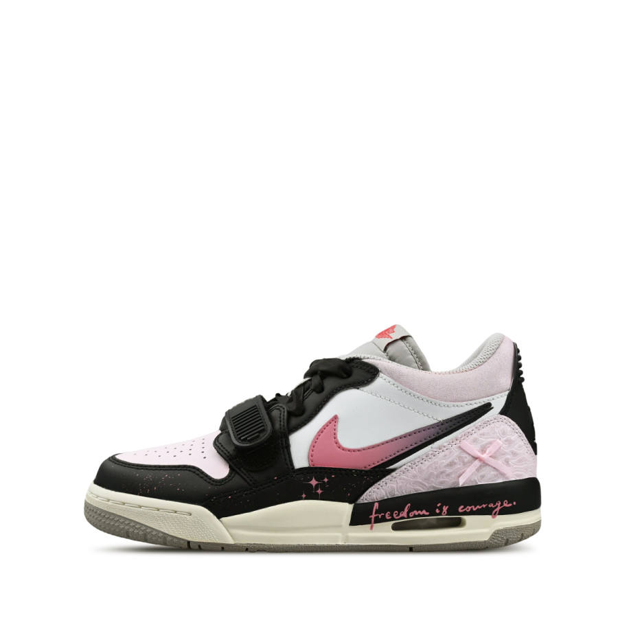 Jordan Jordan Air Jordan LegacyLegacy 312 Leather Cushioning Low top Children's Basketball Shoes Black Pink Teenagers