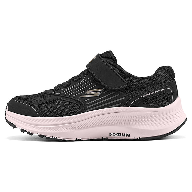 Skechers Kids Slip Resistant Cushioning Abrasion Resistant Rebound Low top Running Shoes Black/Rose Gold Kids'