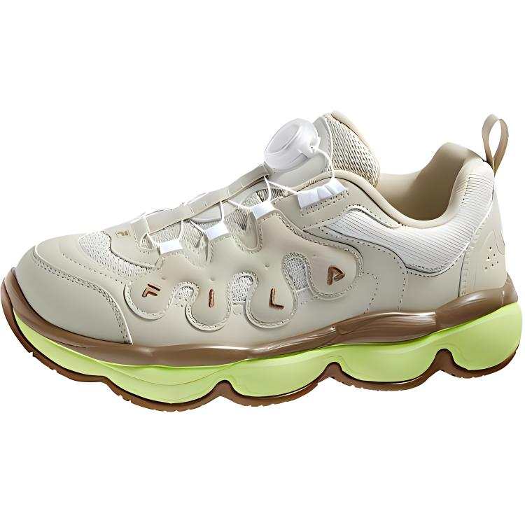 FILA KIDS BOA Abrasion Resistant Rebound Low top Children's Basketball Shoes Cloudy Gray Birch Silver Unisex