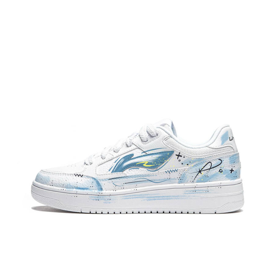 Li-Ning Li Ning Tianji Ice Blue Starry Sea Synthetic Leather Slip Resistant, Abrasion Resistant, Height Increasing