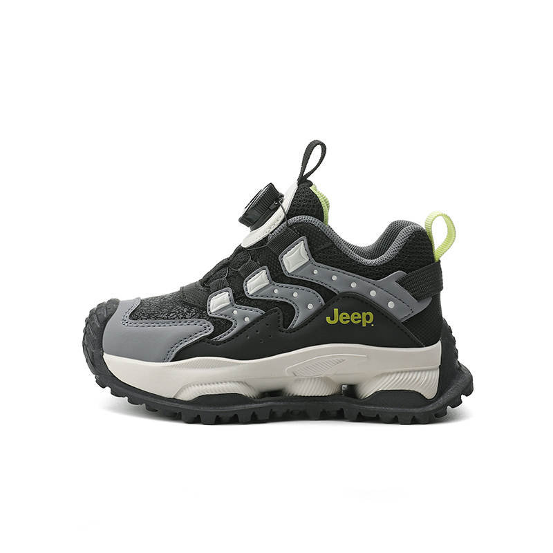 Jeep Synthetic Leather Cushioning Kids Lifestyle Shoes Tech Gray Kids'