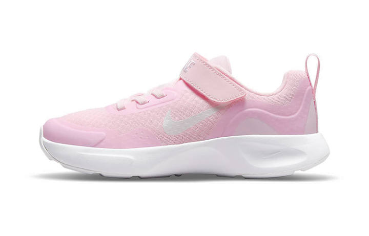 Nike Nike Wearallday Abrasion Resistant Low top Running Shoes Pink White Children Aged 3 7 Years Old