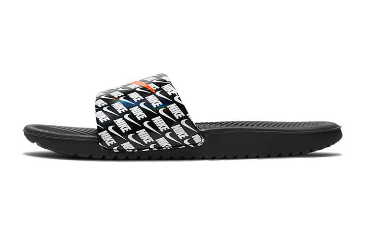 Nike Nike Kawa Kids' Slippers Black White Orange Kids'