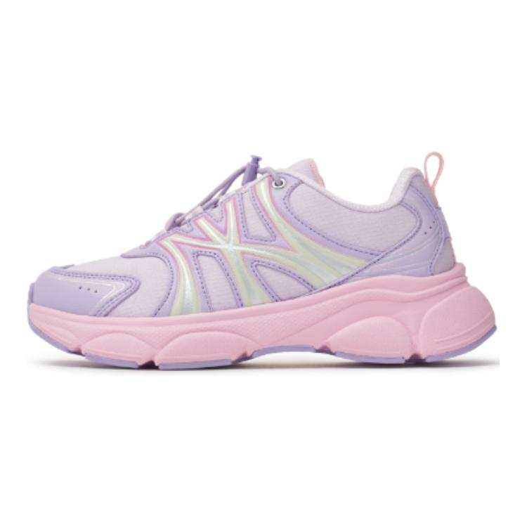 MLB KIDS Slip Resistant Abrasion Resistant Low top Kids Lifestyle Shoes Purple Pink Kids'