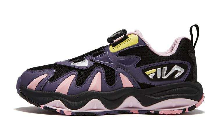 FILA KIDS Comfortable Cushioning, Wear Resistant Kids' Training Shoes Black Purple Teenagers