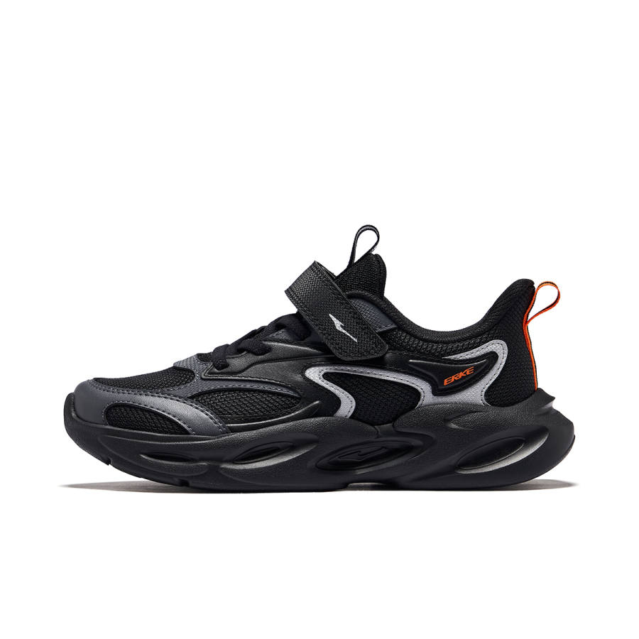 ERKE KIDS Sichuan 3 Lite Low top Kids Lifestyle Shoes Jet Black/Carbon Gray Teenagers