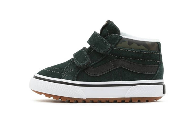 Vans SK8 Reissue V Mte 1 Mid top Kids' Skateboarding Shoes Dark Green White Children Aged 3 7 Years Old
