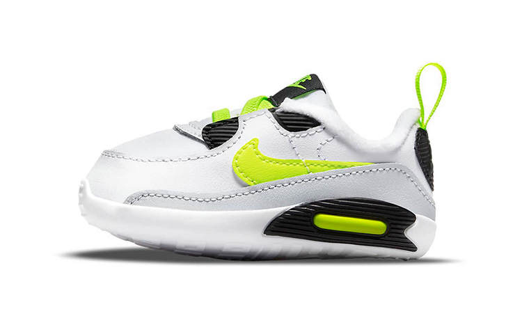 Nike Nike Air Max 90 Crib Low top Toddler Shoes White Green Black Infant And Toddler