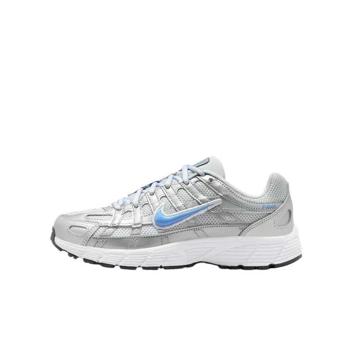 Nike Nike P 6000 Synthetic Leather Low top Running Shoes Silver Unisex