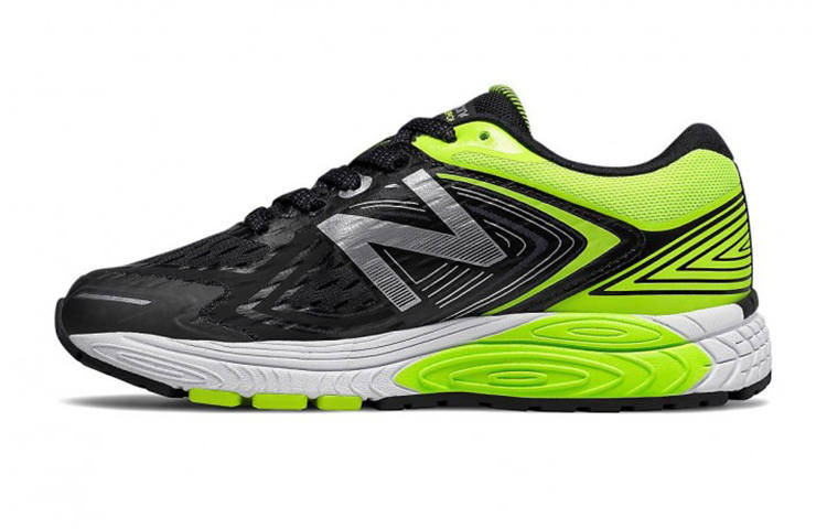 New Balance New Balance V8 Comfortable Cushioning Abrasion Resistant Breathable Low top Running Shoes Black Green Kids'