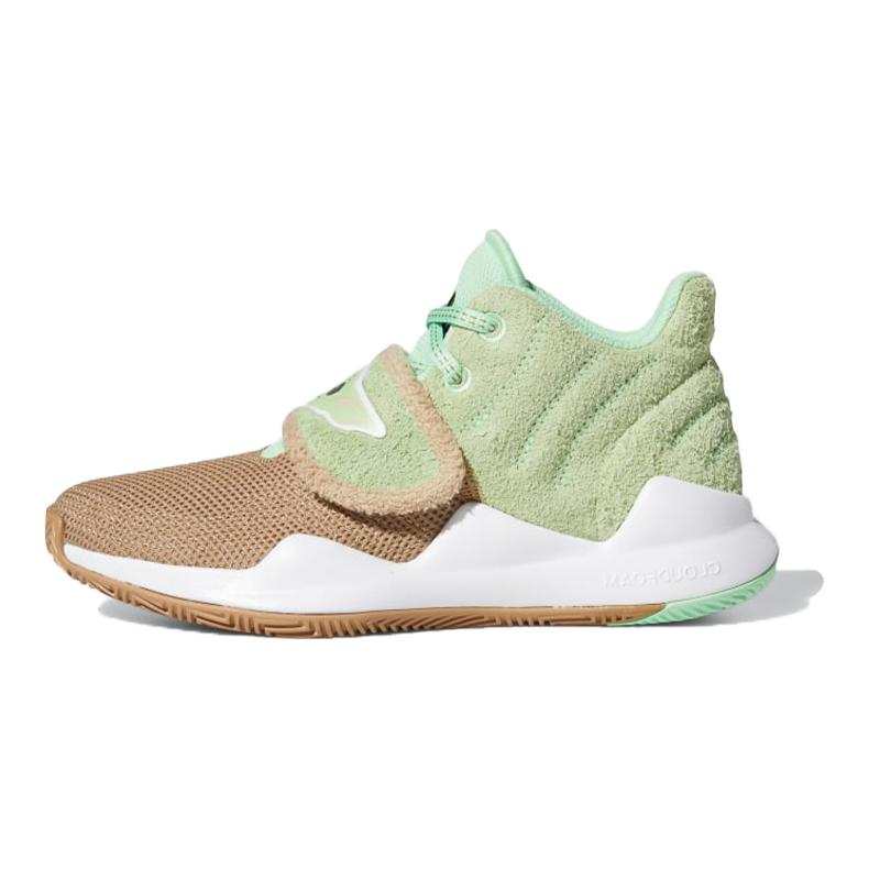 Adidas Star Wars x Adidas Deep Threat J Breathable Mid top Children's Basketball Shoes Brown Green Teenagers