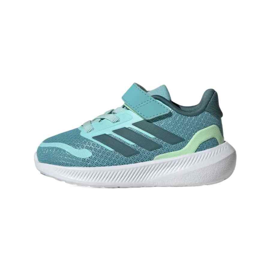 Adidas Adidas RUNFALCON 5 Cushioning Breathable Low top Kids' Running Shoes Blue Green Infant And Toddler