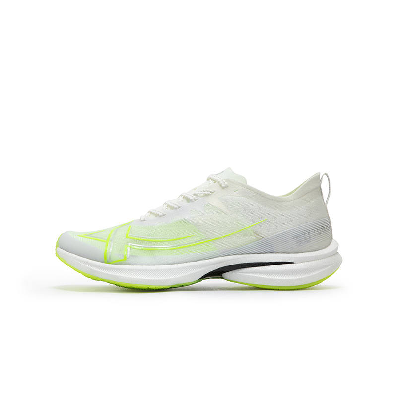 XTEP 100 2.0 ELITE Cushioning Rebound Support Abrasion Resistant Low top Running Shoes Nouveau White Neon Green