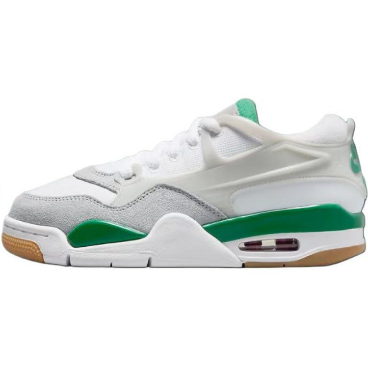 Jordan Jordan Air Jordan 4 Low top Basketball Shoes White Green Unisex