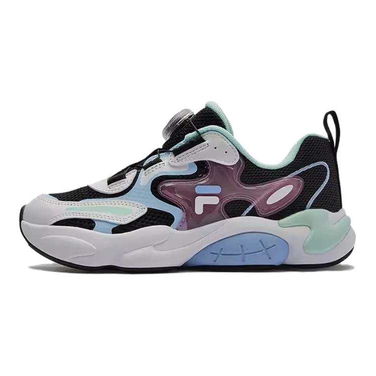 FILA KIDS Slip Resistant Abrasion Resistant Low top Kids' Running Shoes Black White