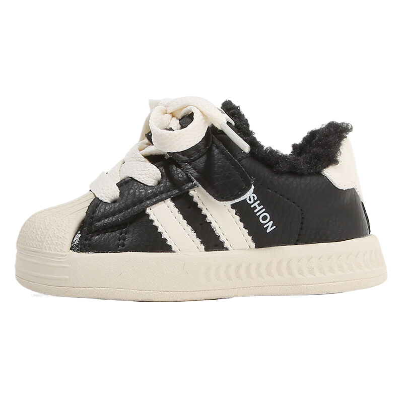 MAIBUXIONG Shell Head Casual Versatile Fleece Lined Comfortable Toddler Shoes Infant And Toddler