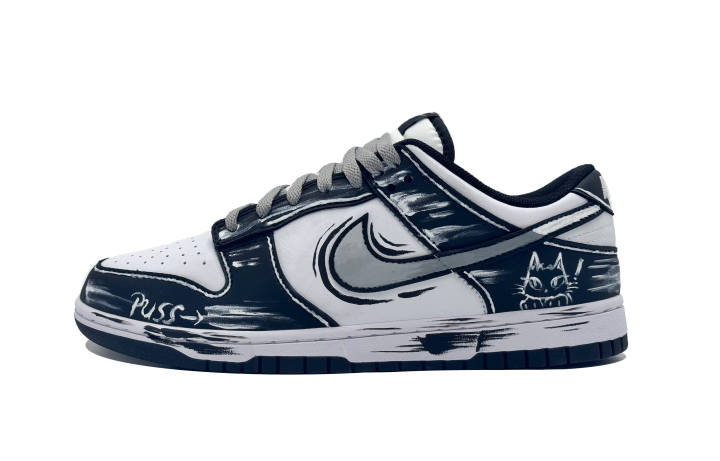 Nike Nike Dunk Leaping Shadow Disappearance 'Black' Synthetic Leather, Leather Slip Resistant Slip Resistant Low top