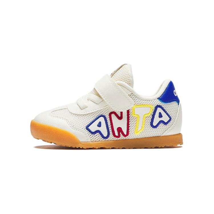 Antakids Infant And Toddler Antakids Synthetic Leather Slip Resistant Abrasion Resistant Low top Toddler Shoes White Blue