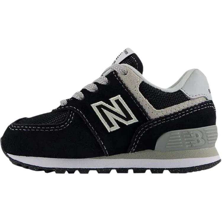 New Balance New Balance NB 574 Suede Comfortable And Lightweight Low top Toddler Shoes Black White Infant And Toddler