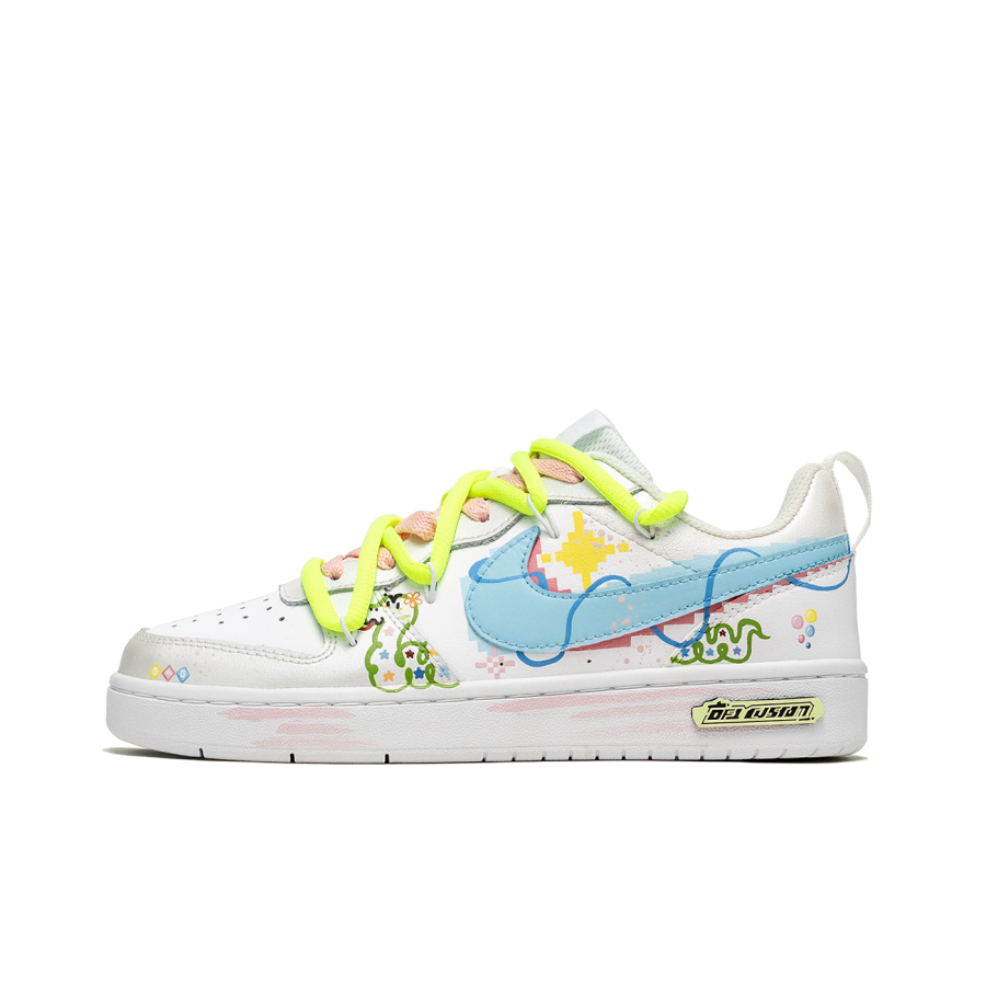 Nike Nike Court Borough Playful Snakes Synthetic Leather Slip Resistant Cushioning Abrasion Resistant