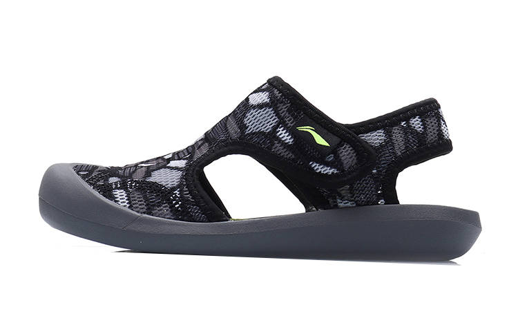 Li-Ning YOUNG Li Ning YOUNG Slip Resistant Cushioning Rebound Breathable Sandal Black/Gray Teenagers