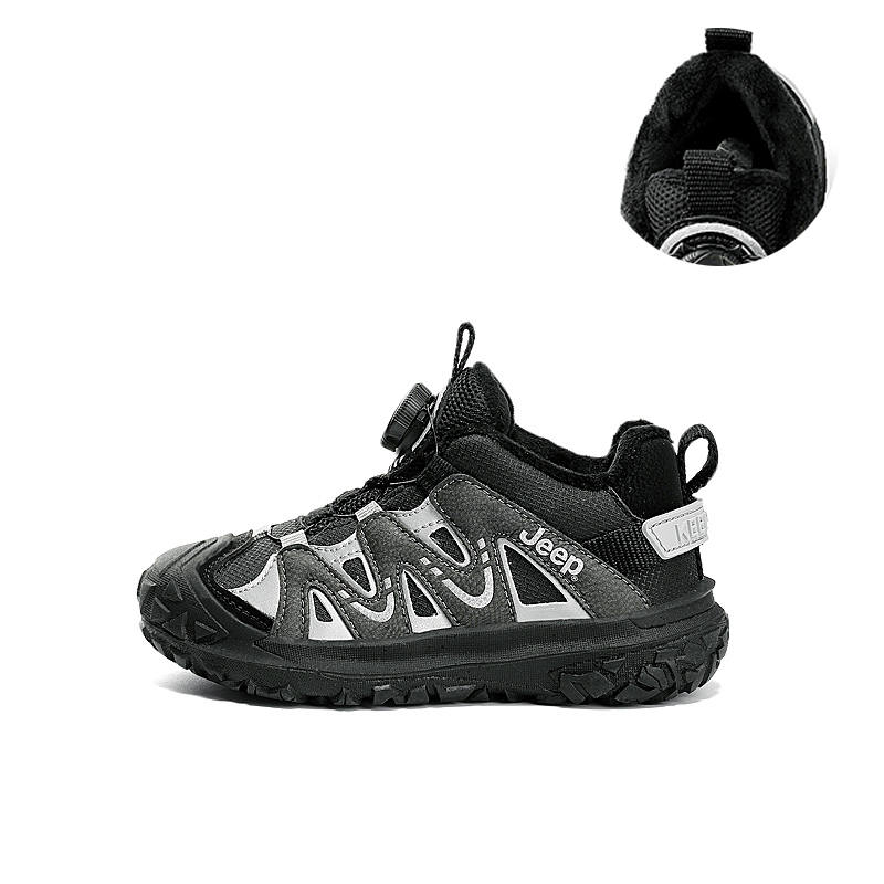 Jeep Fleece Lined Thermal, Slip Resistant Abrasion Resistant, Athleisure Versatile Low top Kids' Running Shoes