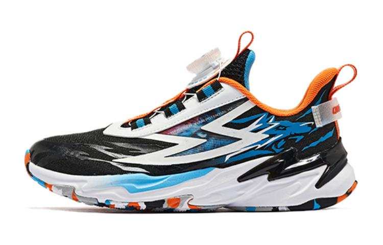 QIAODAN Comfortable Low top Running Shoes Black White Teenagers