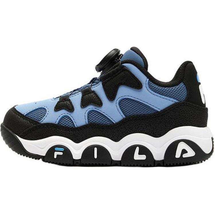 FILA KIDS BOA Slip Resistant Abrasion Resistant Low top Children's Basketball Shoes Blue Children Aged 3 7 Years Old