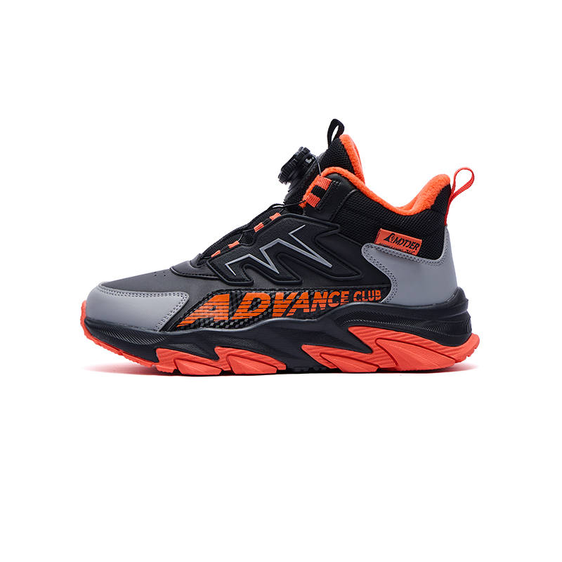 361°KIDS Synthetic Leather Slip Resistant Cushioning Abrasion Resistant Thermal Kids Lifestyle Shoes Black Gray Kids'