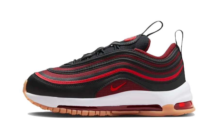 Nike Nike Air Max 97 Cushioning, Wear Resistant Kids Lifestyle Shoes Black Red Children Aged 3 7 Years Old