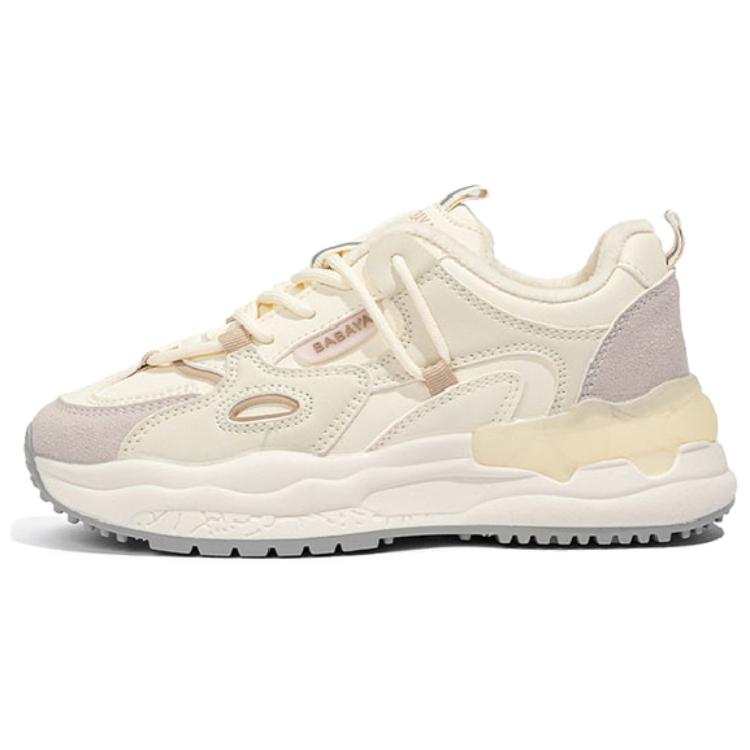 Babaya Fleece Lined, Comfortable Versatile Slip Resistant, Abrasion Resistant, Thermal Low top Chunky Sneakers Beige