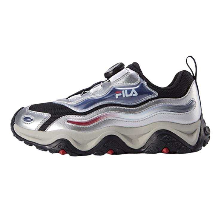 FILA KIDS BOA Slip Resistant Abrasion Resistant Low top Kids' Outdoor Shoes Legend Blue Deep Burgundy Kids'