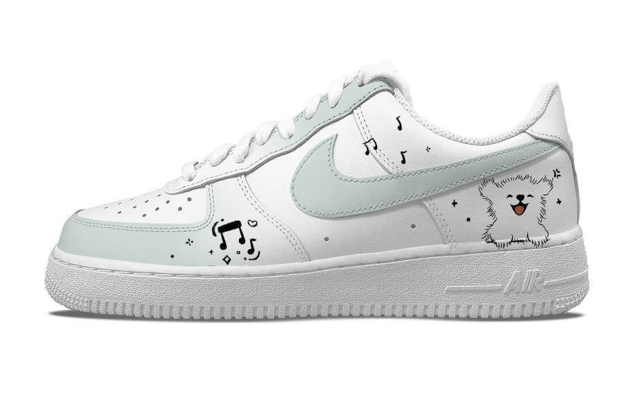 Nike Nike Air Force 1 Synthetic Leather Slip Resistant Cushioning Abrasion Resistant Low top Kids' Skateboarding Shoes
