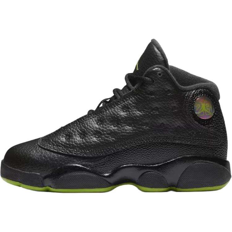 Jordan Jordan Air Jordan 13 Abrasion Resistant Abrasion Resistant High top Children's Basketball Shoes Black